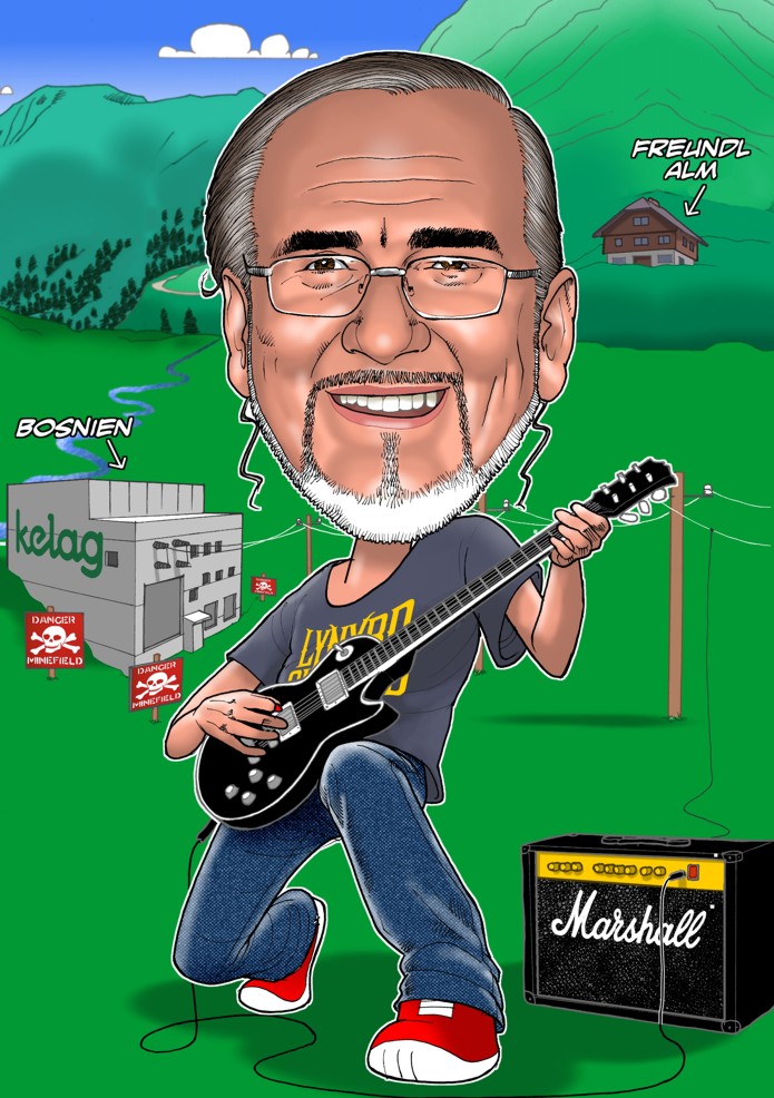 Gitarrero Karikatur Caricature
