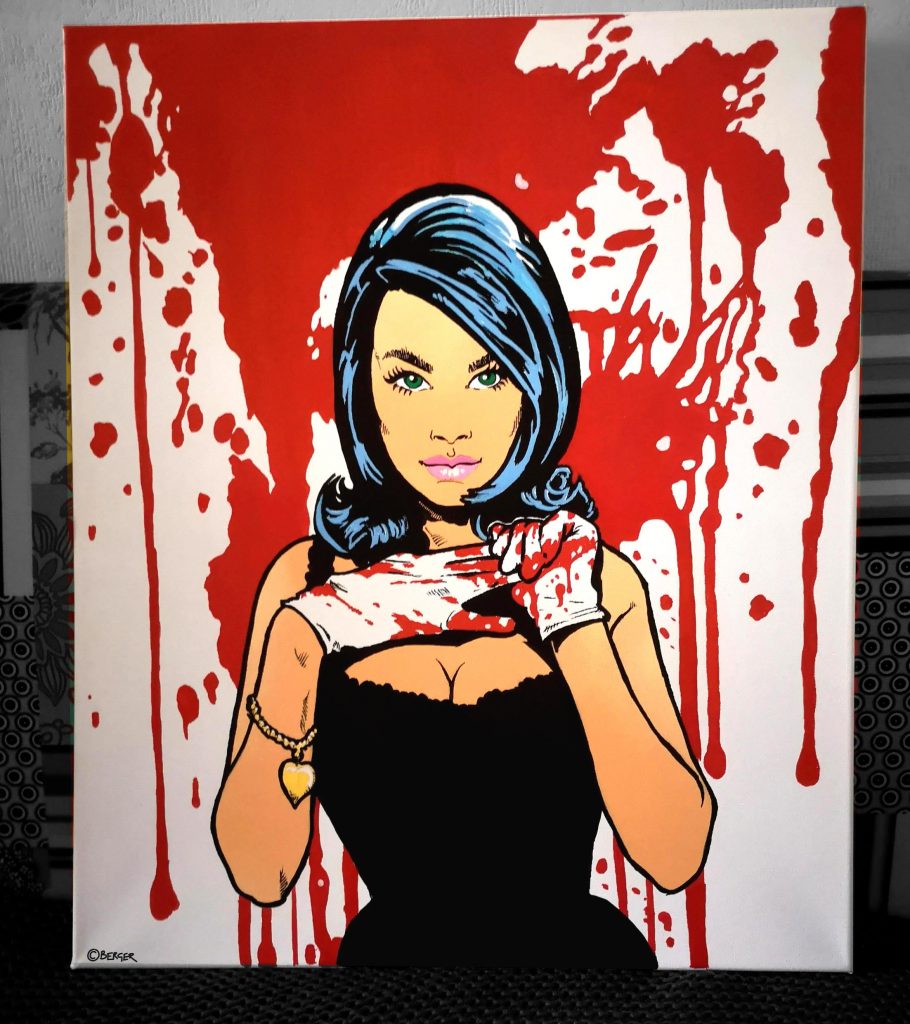 Joker Batman DC Comics Street Art Canvas Mickey Donald Popeye Olive Modesty Blaise She Ra Killer Blood Horror Freak original Artwork