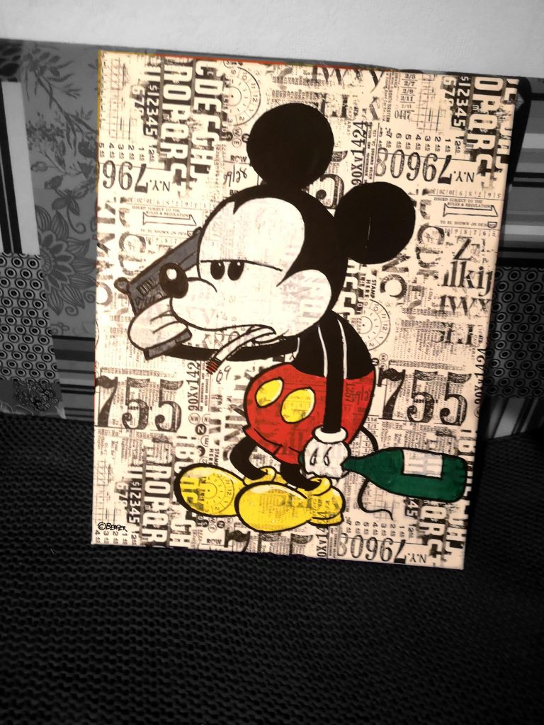 Joker Batman DC Comics Street Art Canvas Mickey Donald Popeye Olive Modesty Blaise She Ra Killer Blood Horror Freak original Artwork