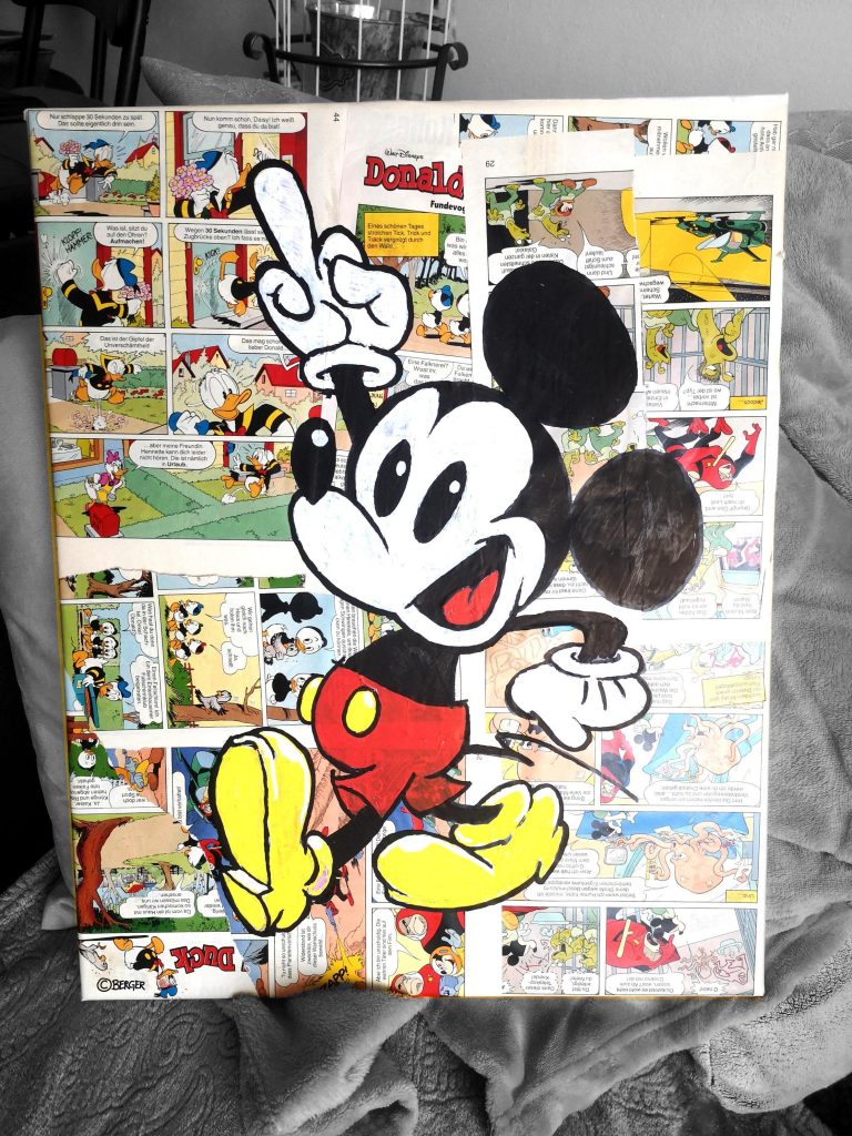 Joker Batman DC Comics Street Art Canvas Mickey Donald Popeye Olive Modesty Blaise She Ra Killer Blood Horror Freak original Artwork