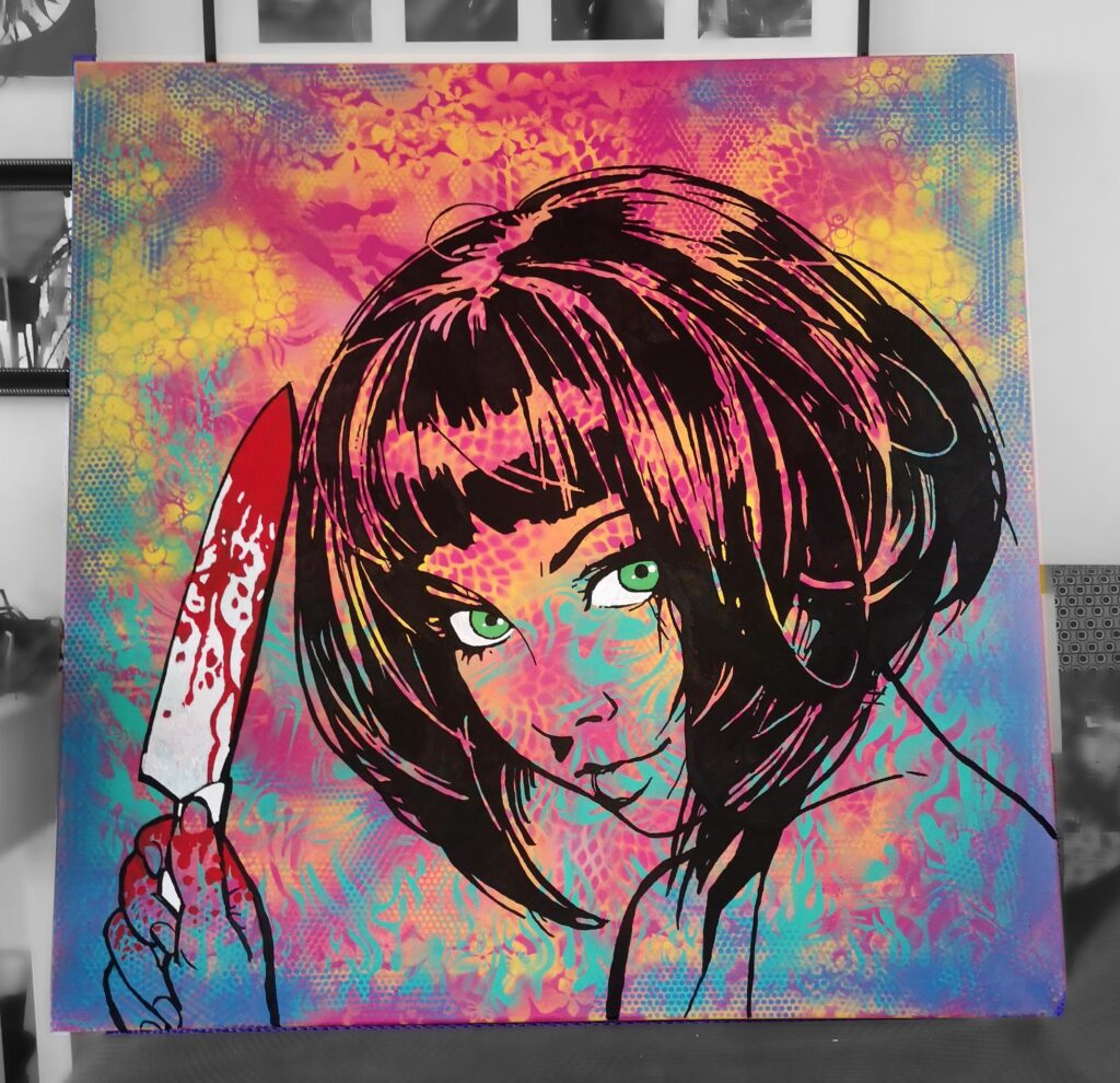 Joker Batman DC Comics Street Art Canvas Mickey Donald Popeye Olive Modesty Blaise She Ra Killer Blood Horror Freak original Artwork