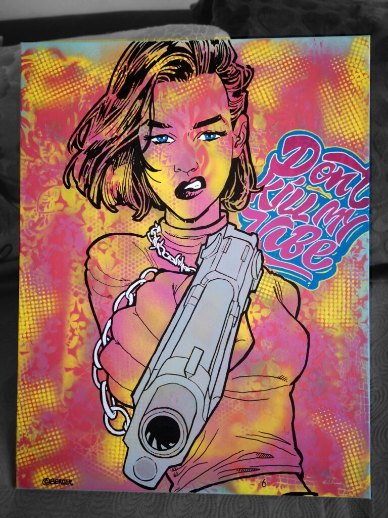 Joker Batman DC Comics Street Art Canvas Mickey Donald Popeye Olive Modesty Blaise She Ra Killer Blood Horror Freak original Artwork