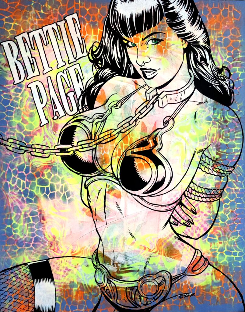 Betty Page Sexy Model Fetish Chains Bondage