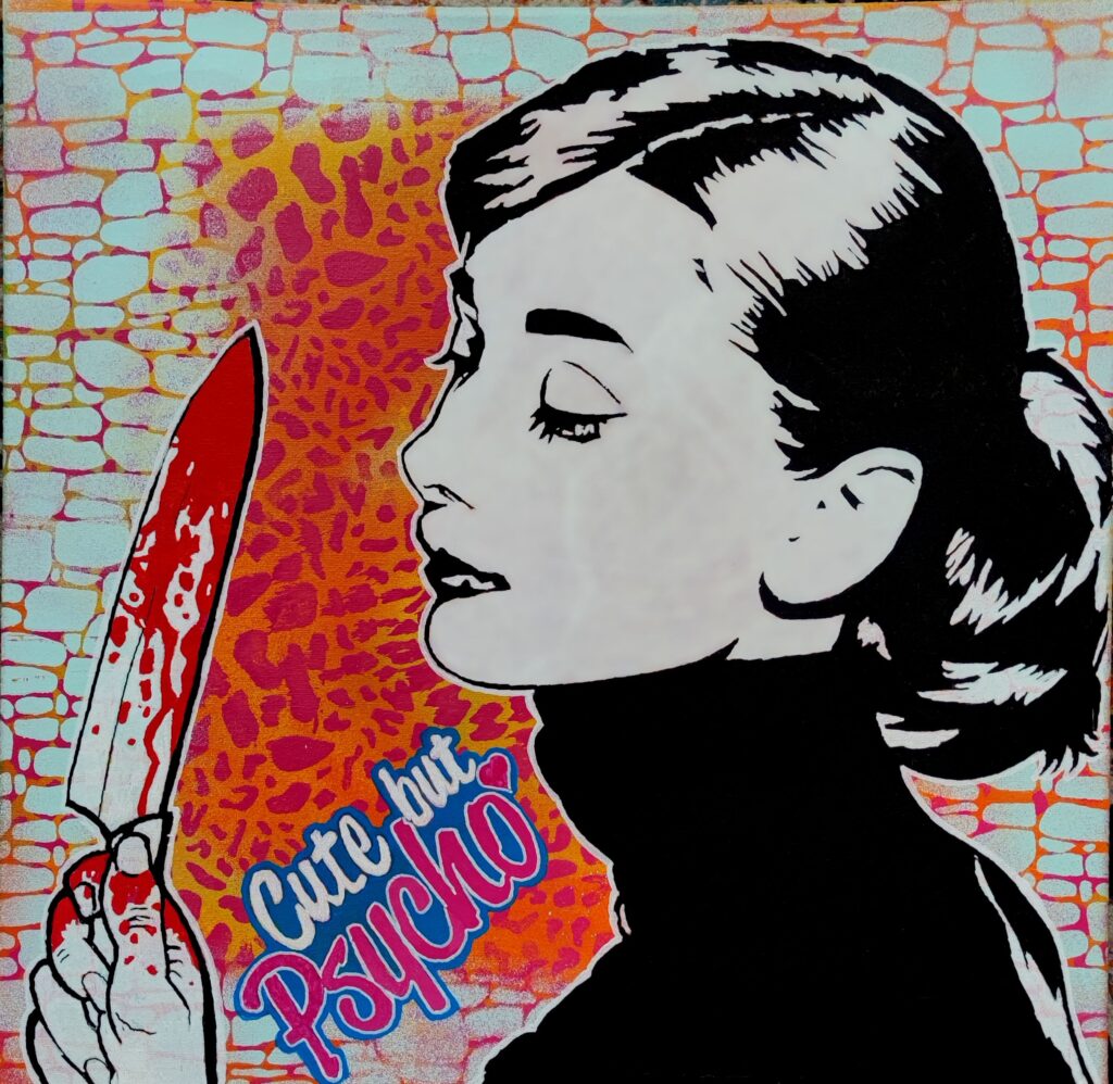 Audrey Hepburn knife sexy cute psycho