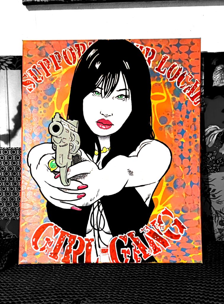 Girl Gun Gang Sexy Graffiti